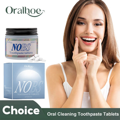 Whitening Toothpaste Tablets 62 Tablets Natural Based Oral Care Fresh Breath Smoke Stain Removal Back to School 2026
