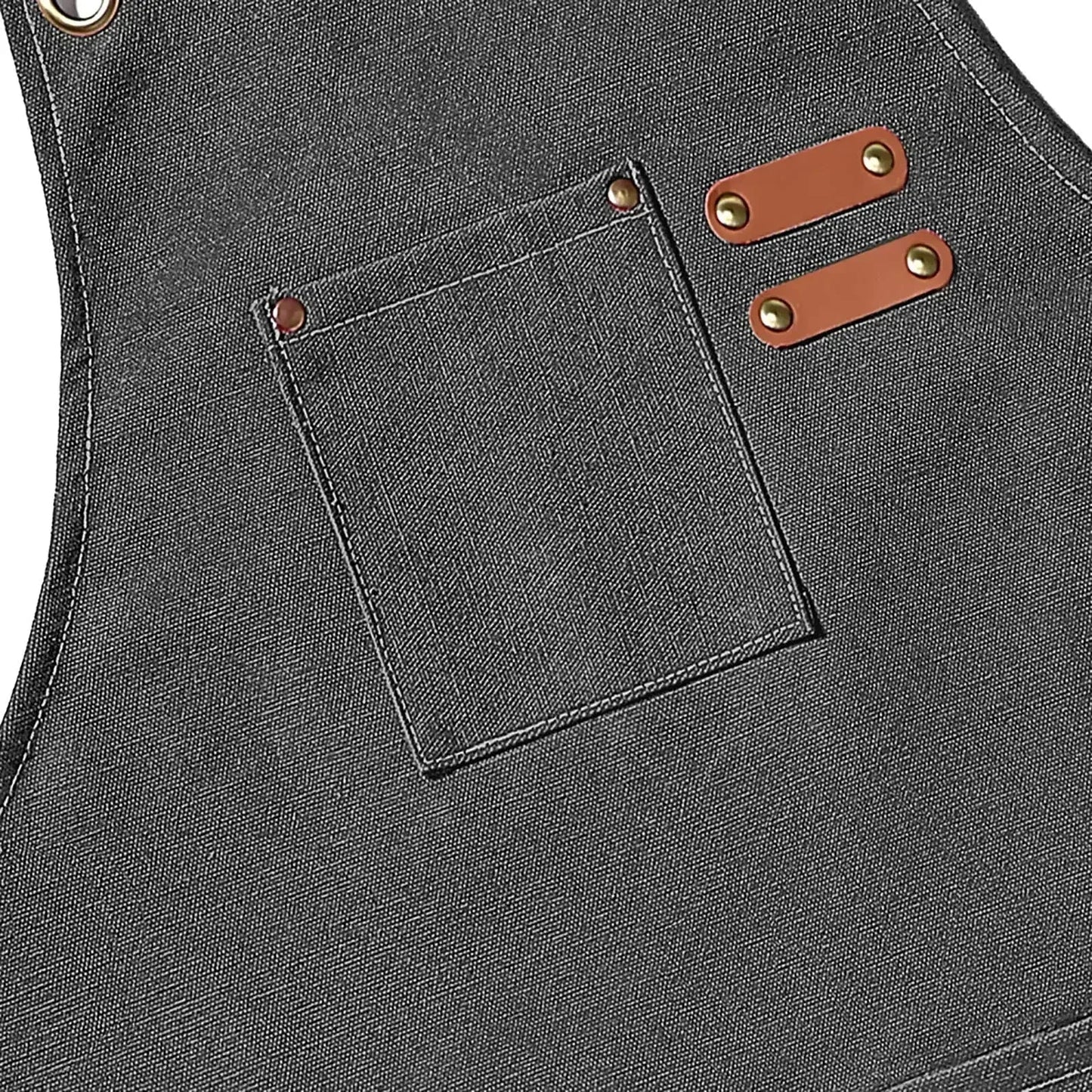 Canvas Apron Adjustable Crossback Work Apron For Kitchen Chef Restaurant Cafe Fall 2025 Durable Pockets
