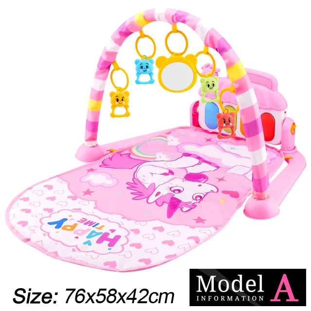 Baby Play Gym Piano Activity Mat With Hanging Toys Newborn Early Education Fall 2025 Sensory Motor Skill Gift