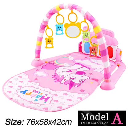 Baby Play Gym Piano Activity Mat With Hanging Toys Newborn Early Education Fall 2025 Sensory Motor Skill Gift