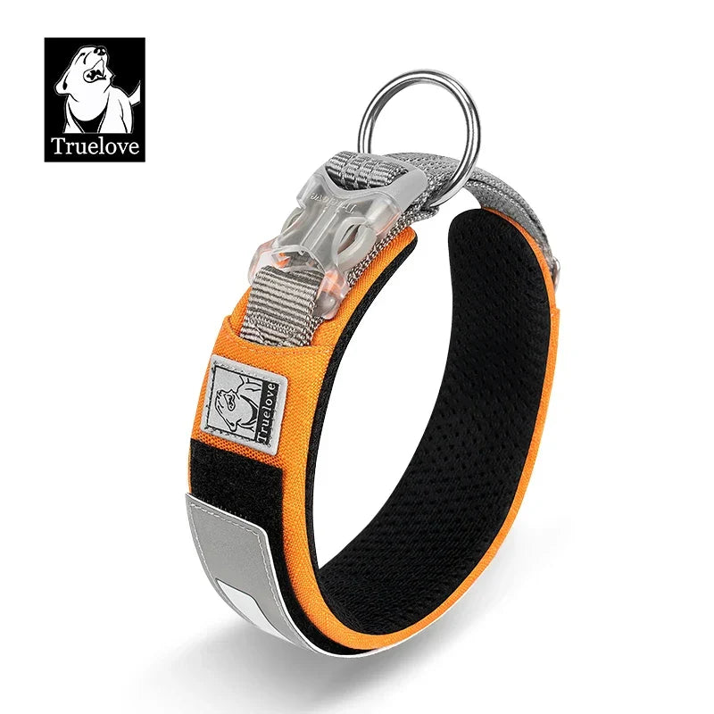 Dog Collar Reflective Personalized Padded Collar Large Dogs Night Walk Fall 2025 Breathable Quick Release Safety