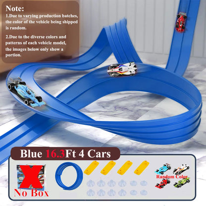 Flexible DIY Double Race Track Set Compatible 1/64 Cars – Kids Ramp Toy Back to School 2026