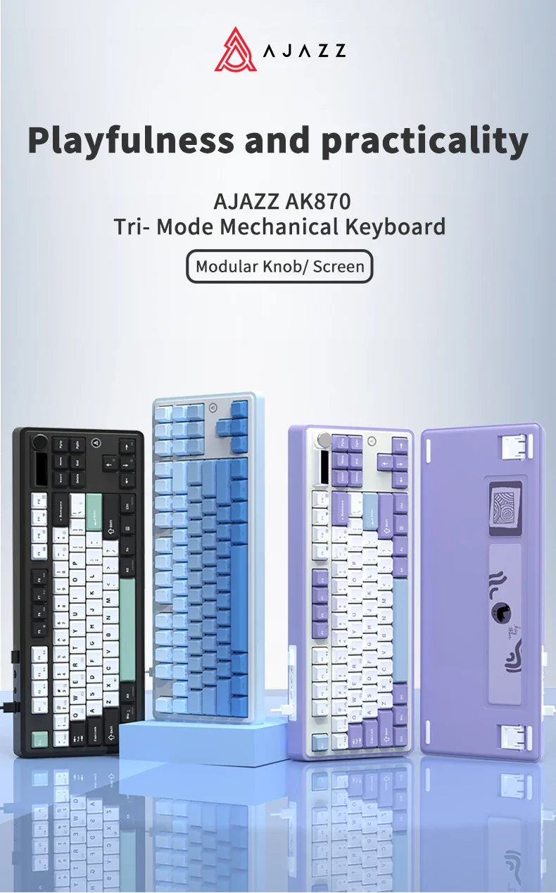 Mechanical Keyboard 87 Key Tri Mode RGB Hot Swappable