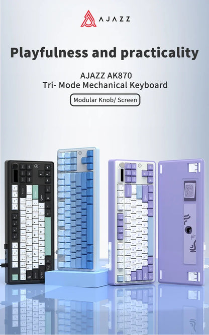 Mechanical Keyboard 87 Key Tri Mode RGB Hot Swappable