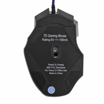 Usb Wired Gaming Mouse 7 Button Backlit Ergonomic Comfort