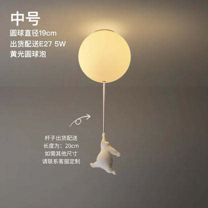 LED Ceiling Light Warm Cartoon Bear Design Kids Bedroom Ceiling Lamp Fall 2025 Cozy Nightlight Decor
