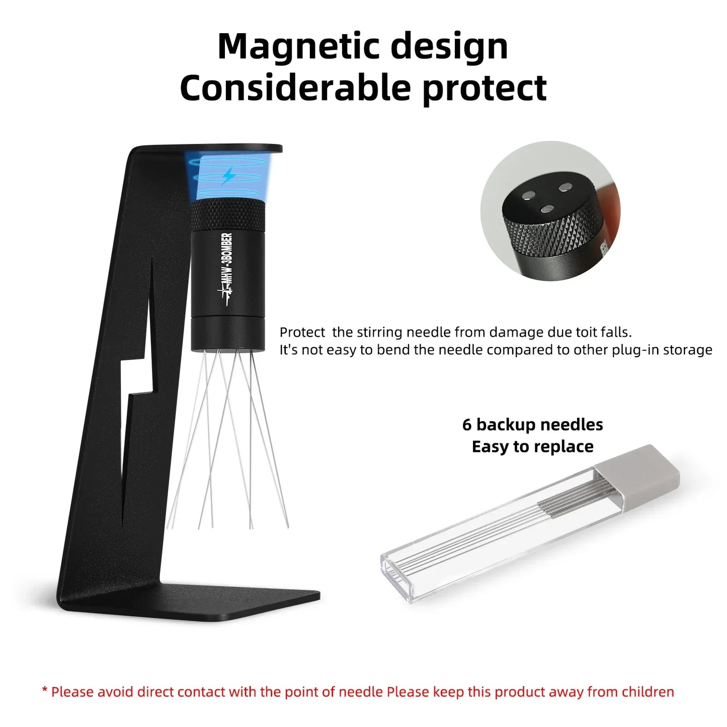 Coffee Distribution Tool Adjustable Magnetic WDT Stirrer Stand Barista Gifts Fall 2025 Precise Espresso Needles Included
