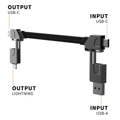 Magnetic Charging Cable Keychain – 60W USB-C PD & 18W QC Fast Charge, Multi-Connector, Spring 2026 Back to School