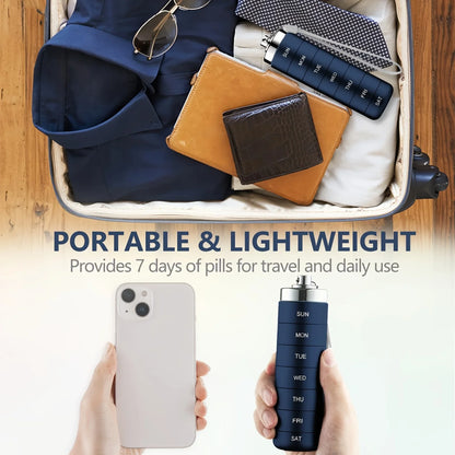 Pill Organizer Metal Travel Pill Box Set – Waterproof, Stackable, Summer Travel 2026