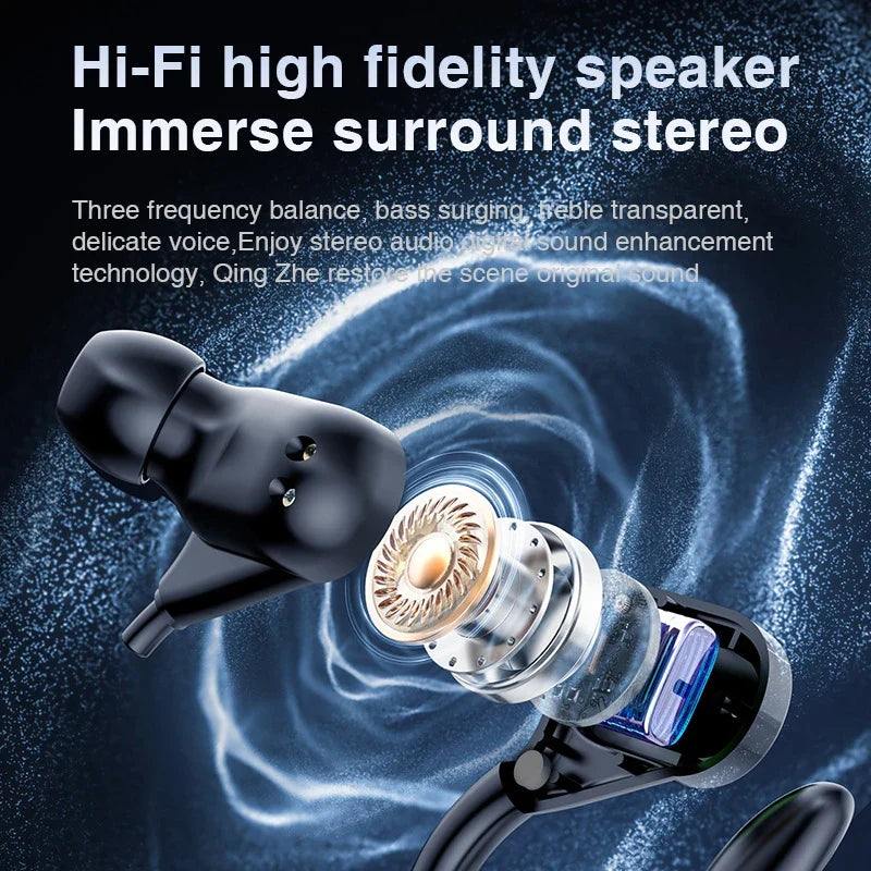 AI Translation Earphones Wireless Ear Hook Bluetooth