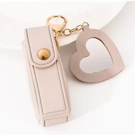 1+1 Free Birkin Inspired Mini Hand Bag - Mini Leather Lipstick Bag Charm Keychain