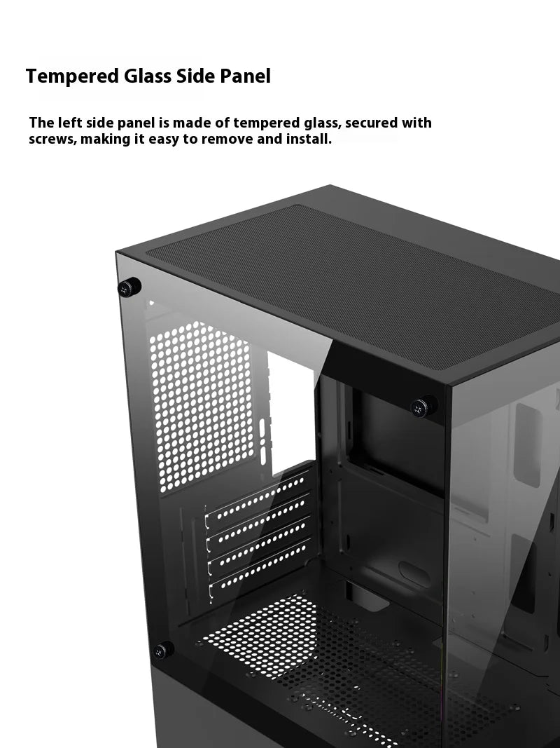 Mini ITX PC Case 240mm Water Cooling MicroATX Chassis