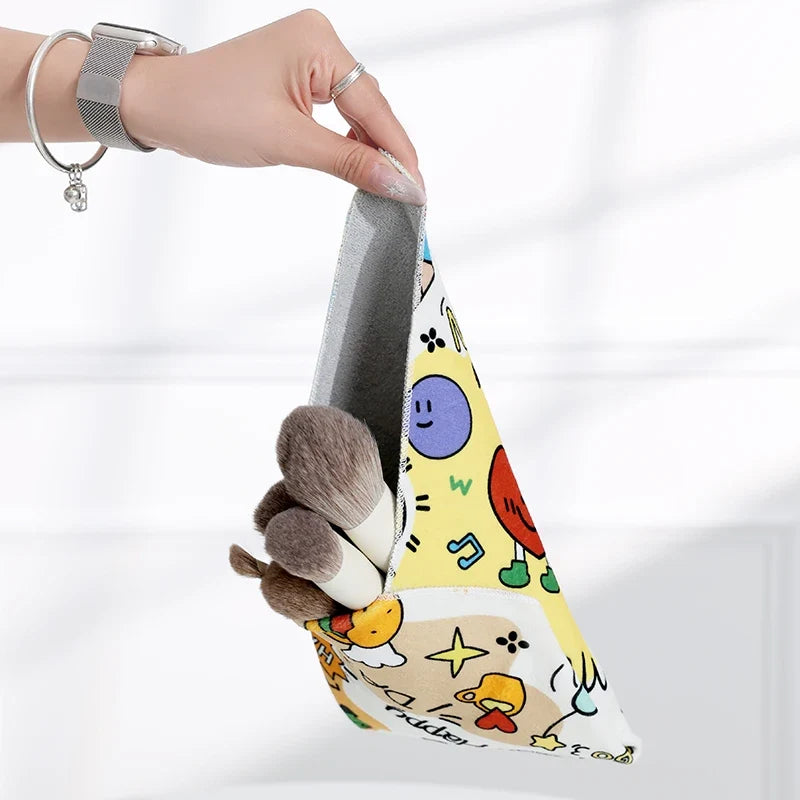 Magic Cloth Makeup Bag - Portable Camera Lens Wrapping Storage, Self-adhesive Organizing Bag