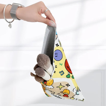 Magic Cloth Makeup Bag - Portable Camera Lens Wrapping Storage, Self-adhesive Organizing Bag