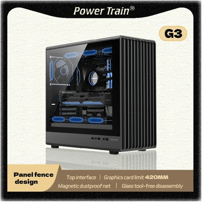 PC Case Glass Side ATX M ATX ITX Support 360mm Radiator