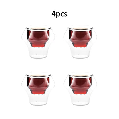 Double Wall Glass Espresso Cup Anti Scald Reusable Tea Mug Shot Glass, TikTok Viral Fall 2025 Artful Serving