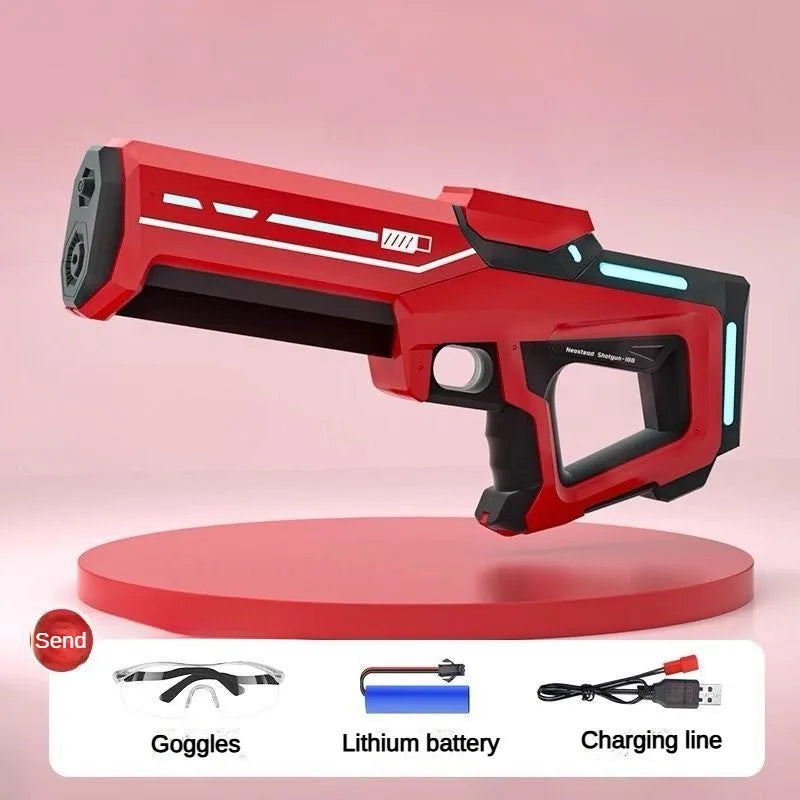 Water Blaster Wireless Dual Electric Water Gun Large Capacity 8m Range Burst Mode Summer 2025 Beach Kids Toy