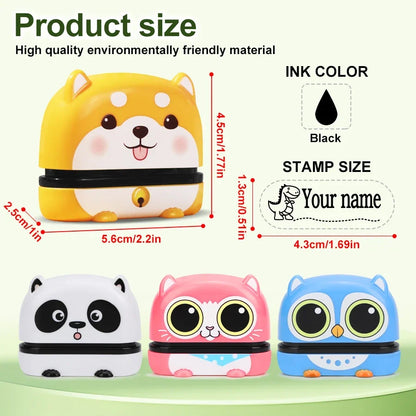 Customized Name Stamp Set - Engraved Waterproof Baby Name Seal, Perfect Kindergarten Gift