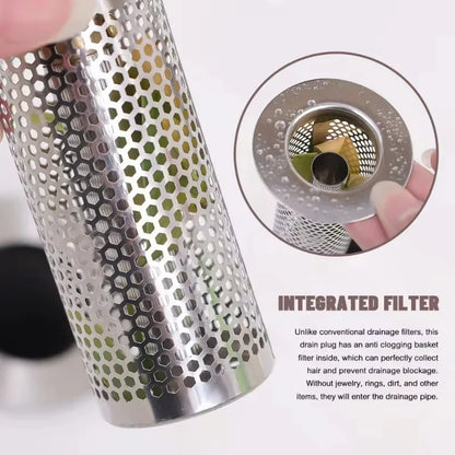 Pop-Up Drain Stopper Basin Hair Catcher Stainless Steel Filter Anti-Odor Fall 2026 Home Upgrade