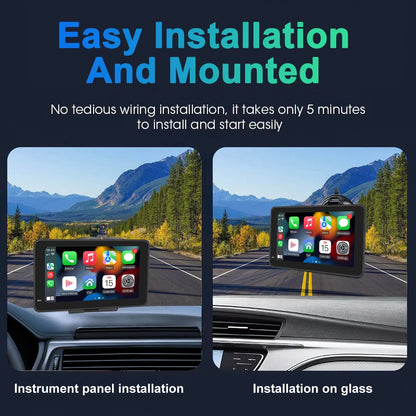 Car Stereo 7-Inch IPS Touchscreen With CarPlay Android Auto, GPS Navigation, WiFi, Rear View Camera