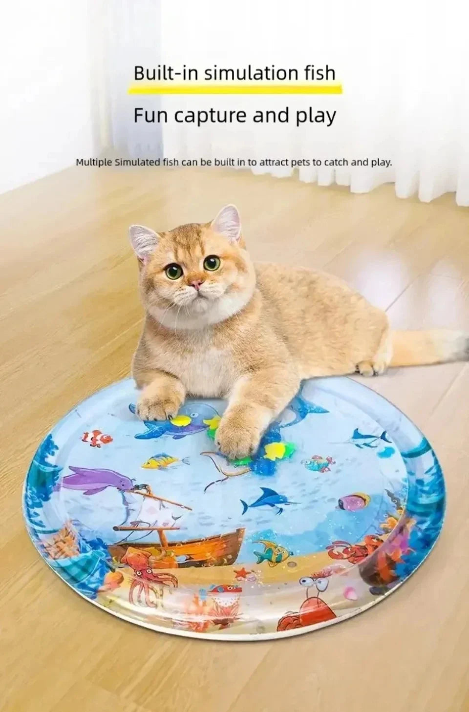 Cat Sensory Water Play Mat – Thickened PVC Cooling Lick Pad Summer Pet Enrichment Accessory 2026