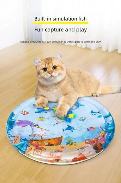 Cat Sensory Water Play Mat – Thickened PVC Cooling Lick Pad Summer Pet Enrichment Accessory 2026