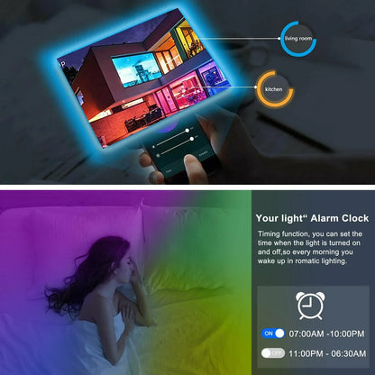 RGB LED Strip Lights 2835 App Music Sync Ambient Decor