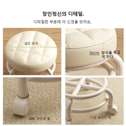 Rolling Child Stool Multi Functional Shoe Changing Seat