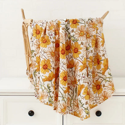 Bamboo Muslin Swaddle Blanket 120x120 Cm Floral Newborn Bedding Fall 2025 Breathable Eco Friendly Baby Gift