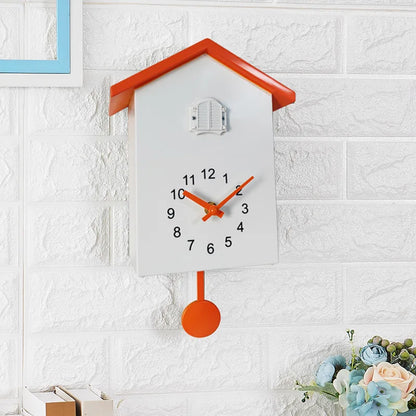 Cuckoo Wall Clock 20x25cm Muted Green Modern Hanging Home Clock Fall 2025 Whimsical Quartz Pendulum Gift