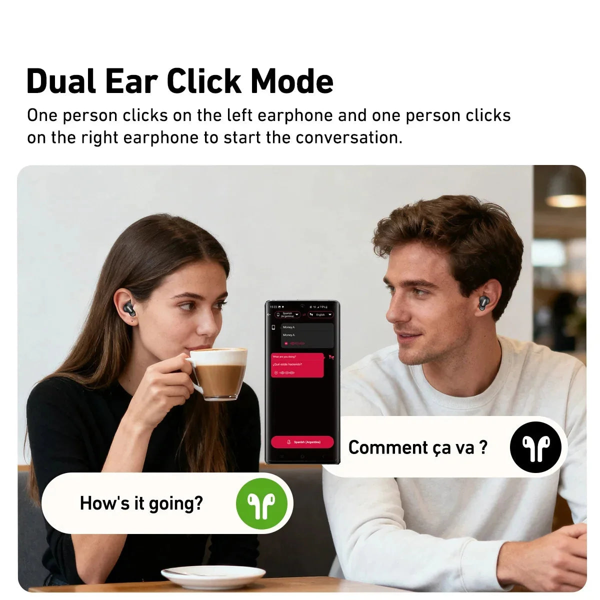 Wireless Earbuds AI Translator True Wireless In Ear Headphones Back to School 2026 Gift