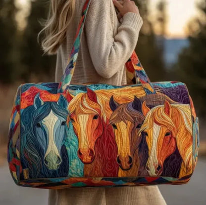 Lightweight women's travel tote bag - quilted, 3D-printed fabric, for travel, beach, camping