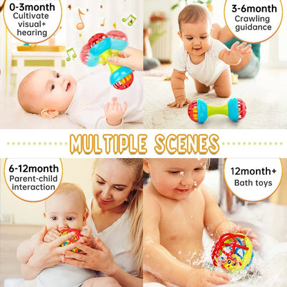 Baby Rattle Ball Newborn Sensory Toys Soothing Gift