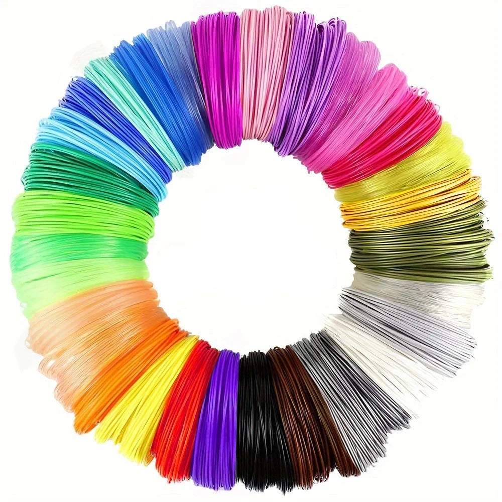 32 Colors 3D Pen Filament 1.75mm PLA, 320 Feet Total for Art Projects