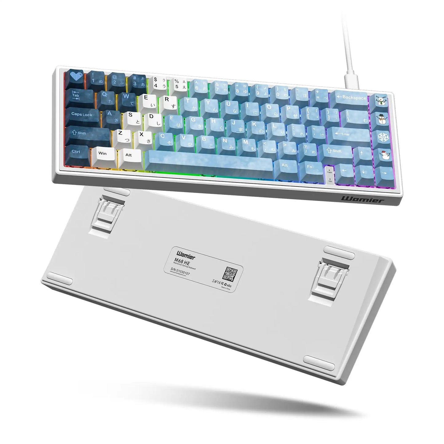 Mechanical Keyboard 68-Key Hall Effect RGB Wired Compact