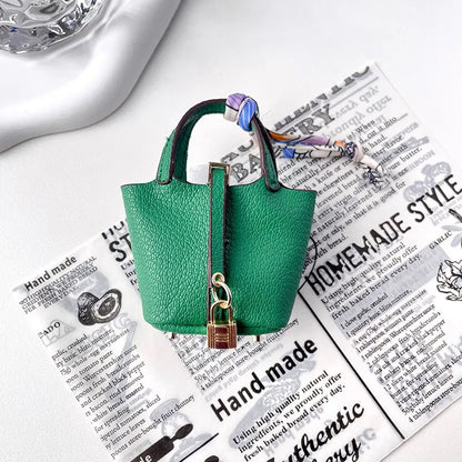 1+1 Free Birkin Inspired Mini Hand Bag - Basket Bag Charm