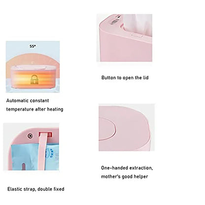 Baby Wipe Warmer Mini Wipe Warmer Dispenser Portable Home Car Nursery Essential Fall 2025 Warm Hygienic Wipes