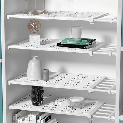 Wall-Mounted Adjustable Shelves - Home Organizers for Closet, Bathroom & Kitchen Storage