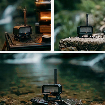 Portable Wood Stove Foldable Stainless Steel Mini Camping Incense Burner Fall 2025 Mosquito Control And Tabletop Aroma