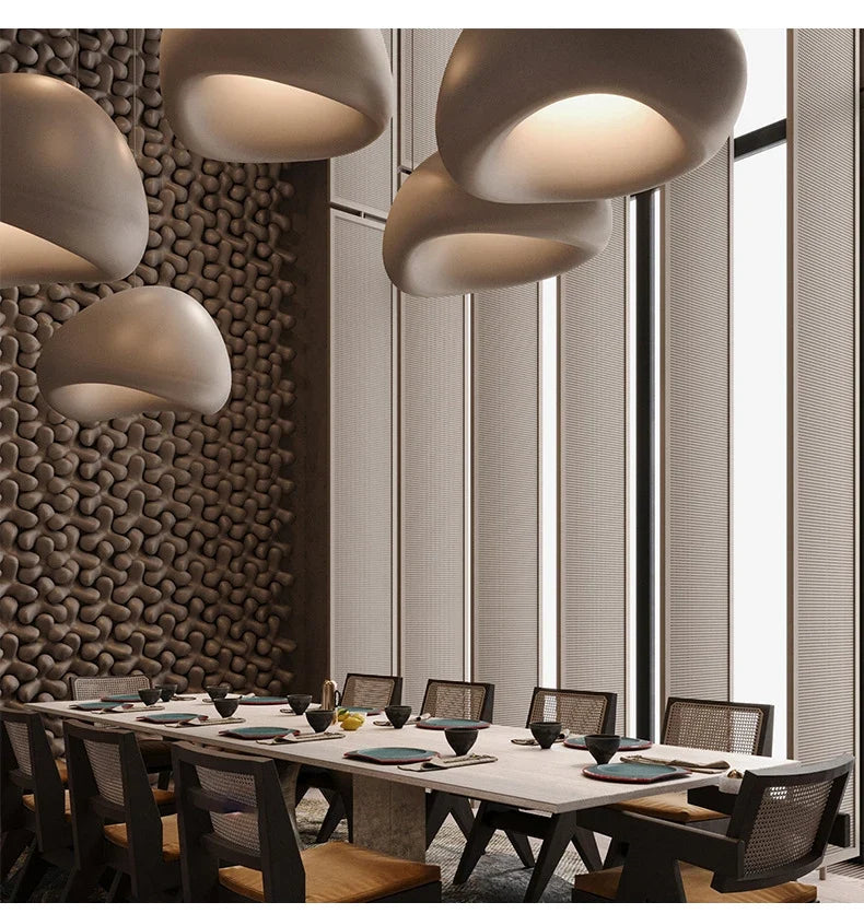 Japandi Pendant Ceiling Lamps Nordic Wabi Sabi LED Dining Room