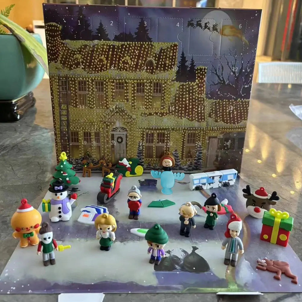 Advent Calendar 24 Days 3D Figures Christmas Countdown Gift