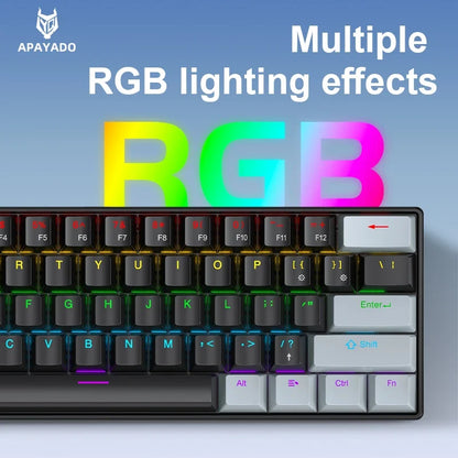 60 Percent Mechanical Mini Keyboard Wired RGB Portable