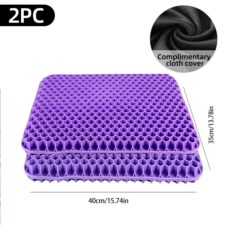 Gel Seat Cushion Breathable Honeycomb Design for Office Chair Car Seat Summer 2026 Back Tailbone Pain Relief