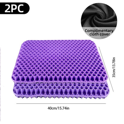 Gel Seat Cushion Breathable Honeycomb Design for Office Chair Car Seat Summer 2026 Back Tailbone Pain Relief