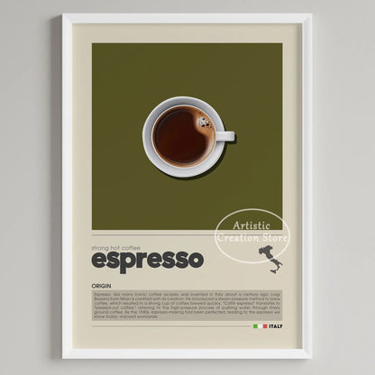 Coffee Wall Art Six Panel Minimalist Kitchen Cafe Decor