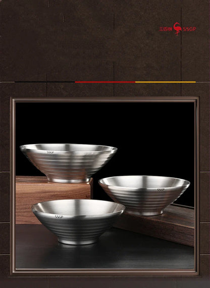 Stainless Steel Ramen Bowl 1.4L Insulating Christmas Gift