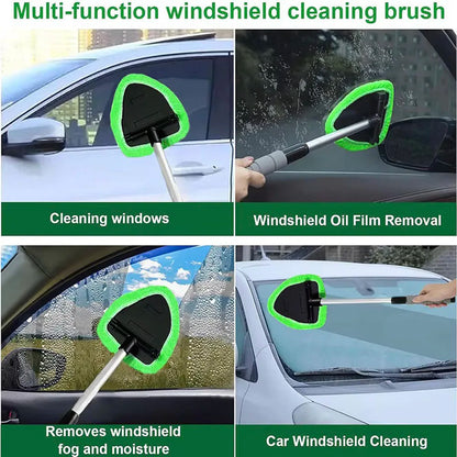 Car Window Cleaner Kit Glass Cleaning Tool Microfiber Telescopic Handle Spring 2026 Streak Free Glass