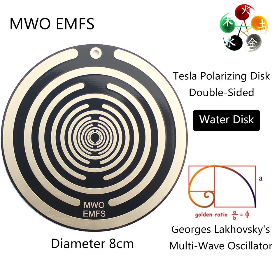 Variant image for Double-Sided Polarizing Disk for Electromagnetic Radiation Protection and Pain Relief, Portable Non-Toxic Design-5