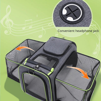 Cat Backpack Breathable Foldable Pet Carrier Outdoor Travel 2025 Large Capacity Ventilated Comfort Fold Flat Storage