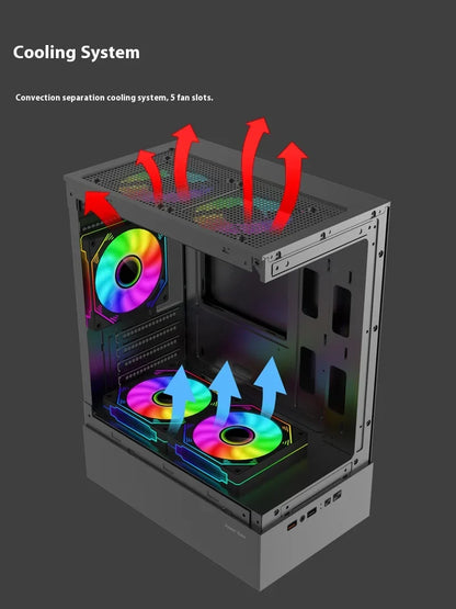 Mini ITX PC Case 240mm Water Cooling MicroATX Chassis